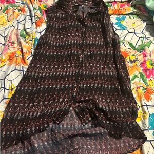 H&M Black and Red Patterned dress